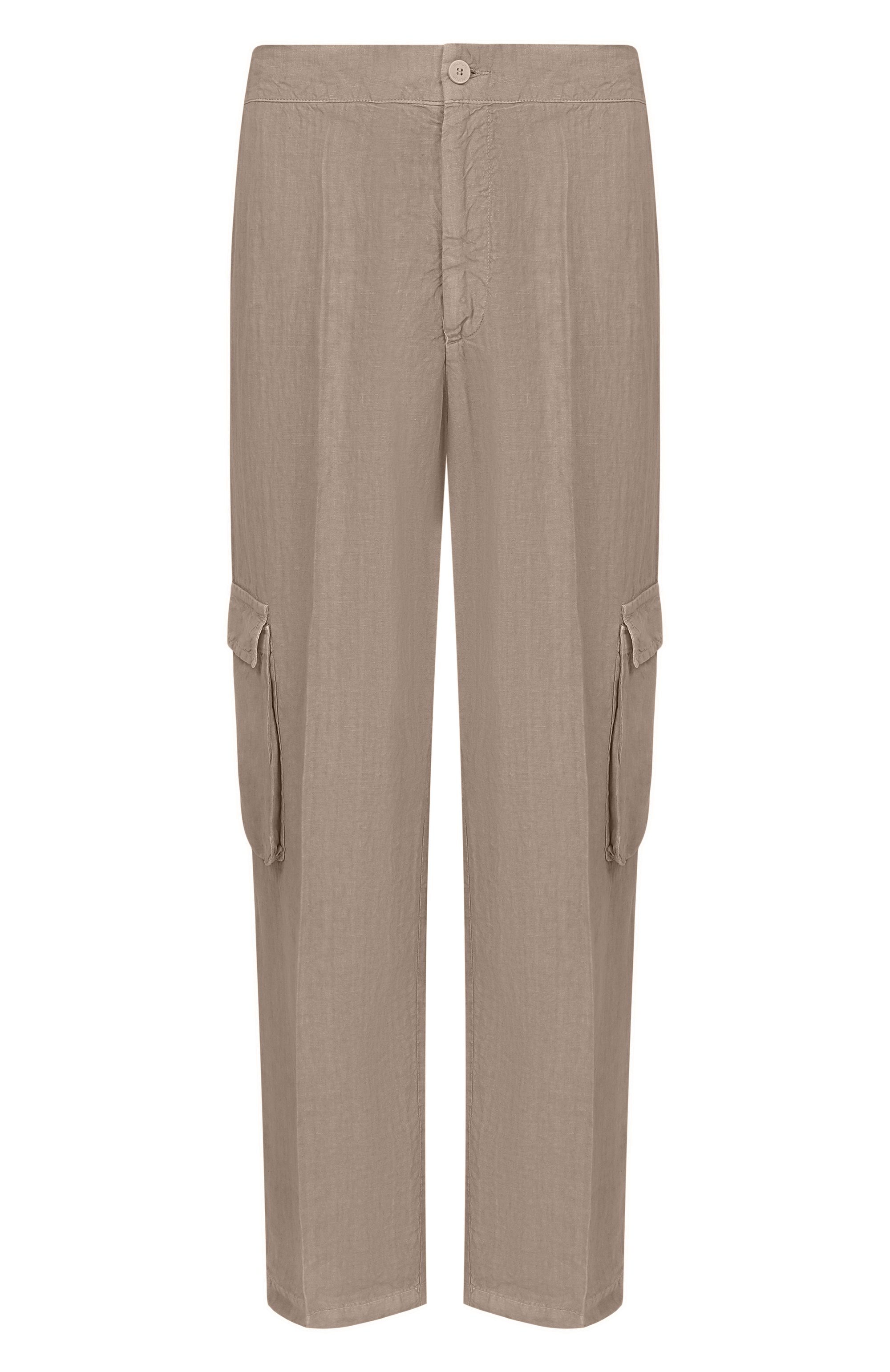 Льняные брюки-карго INLINUM бежевого цвета по цене 39950 руб., арт. CARG0RU/TR0PEA, фото 1 Льняные брюки-карго INLINUM, арт. CARG0RU/TR0PEA, фото 1