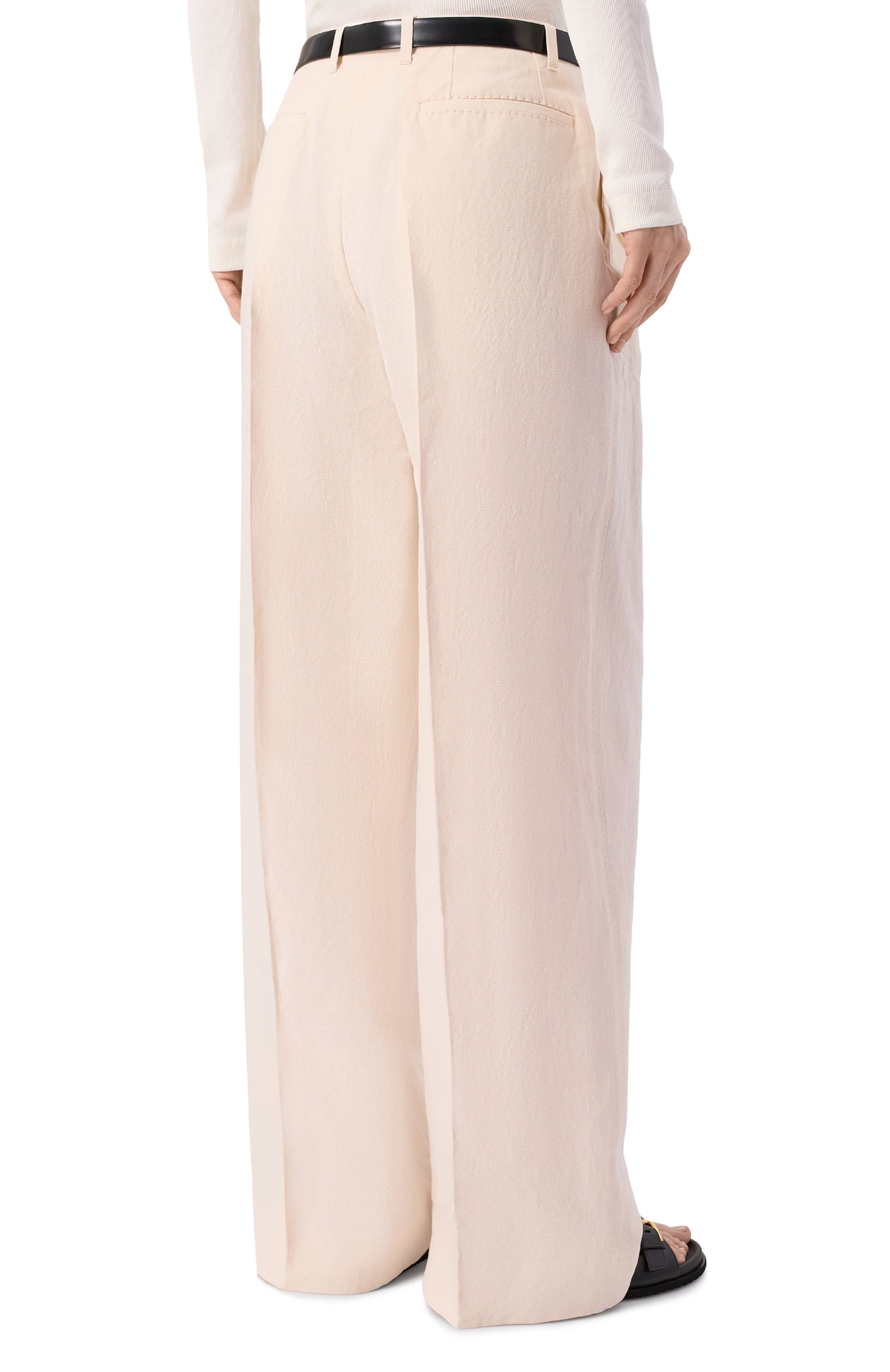 Брюки из хлопка и льна DOLCE & GABBANA, арт. FTDMIT/FUTDJ, фото 4