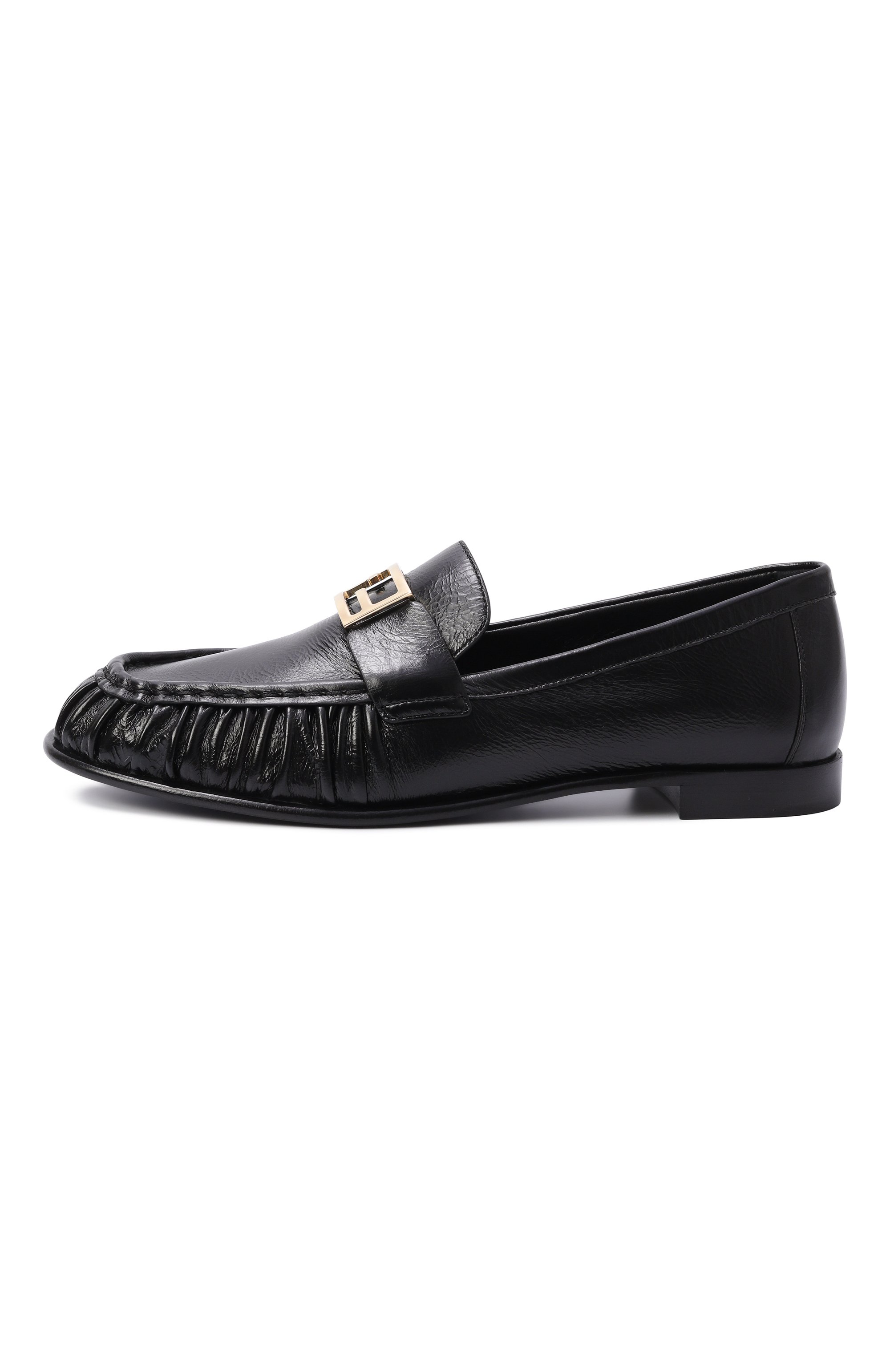 Кожаные лоферы baguette FENDI черного цвета по цене 122500 руб., арт. 8D8756/NBA, фото 4 Кожаные лоферы baguette FENDI, арт. 8D8756/NBA, фото 4
