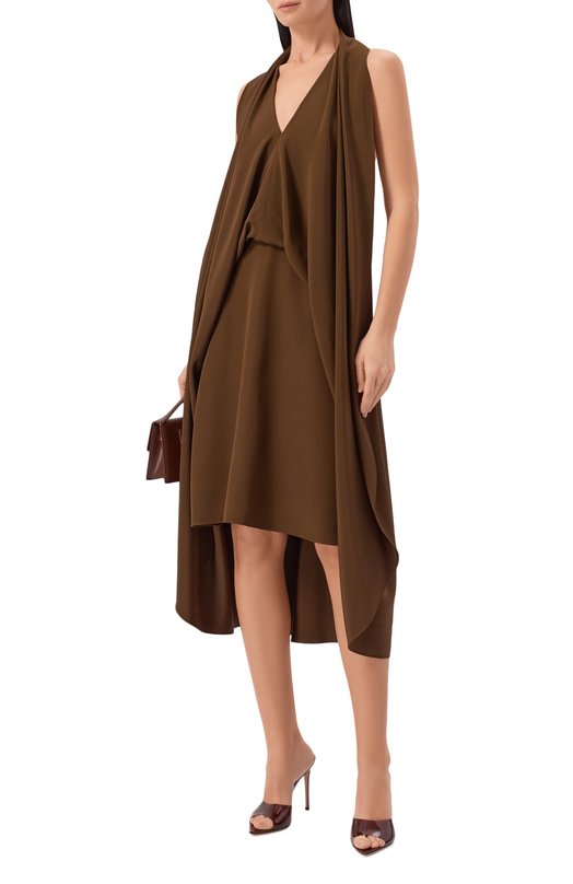 Шелковое платье Loro Piana FAP0012 Коричневый  FAP0012 Фото 2