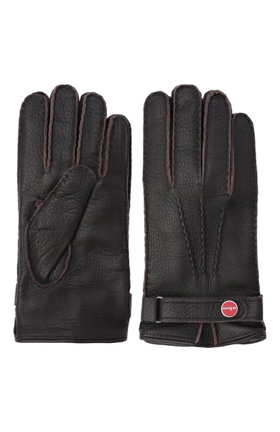 Мужские кожаные перчатки KITON, арт. UGU023K0212L