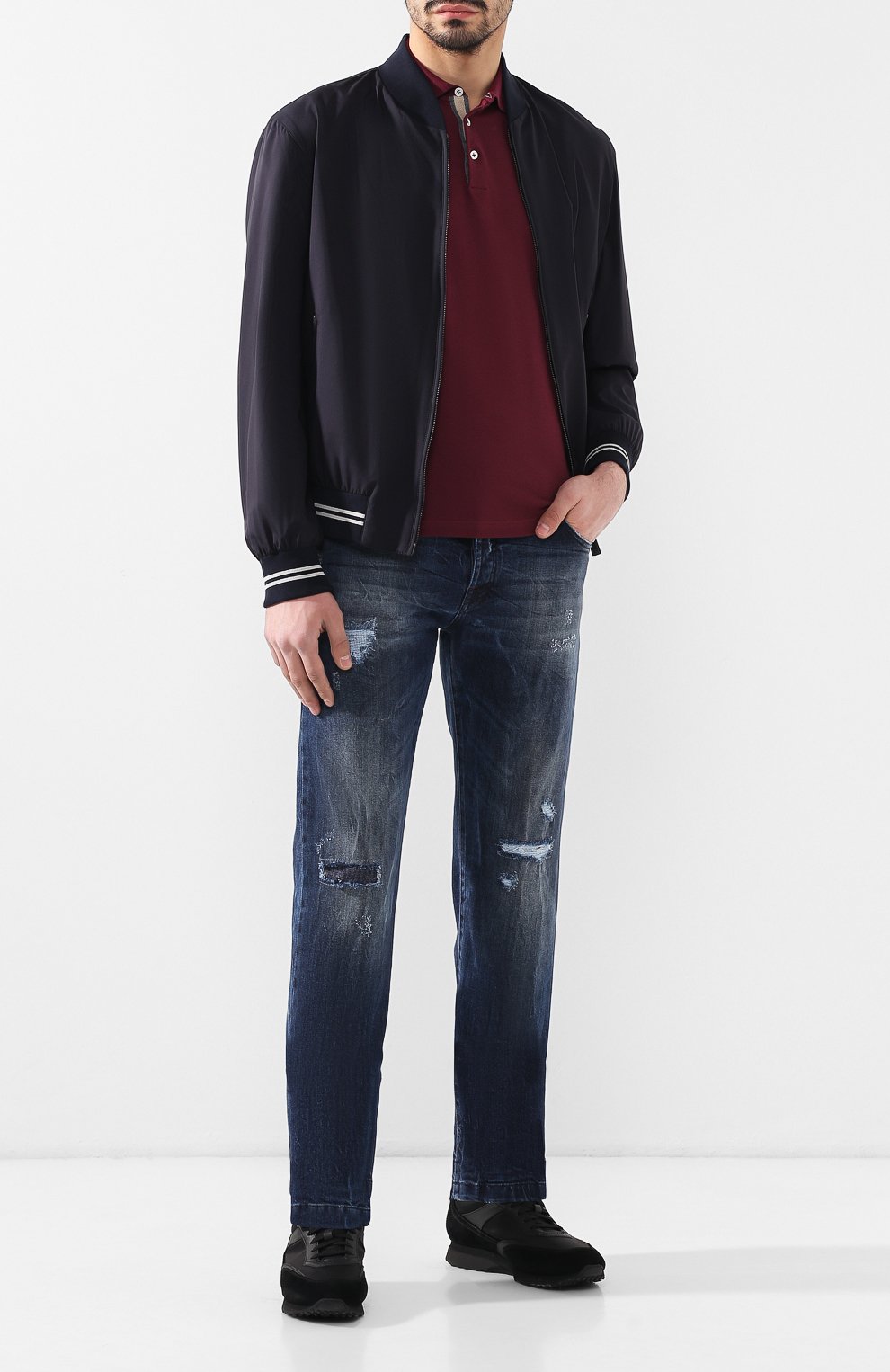 Хлопковое поло BRUNELLO CUCINELLI бордового цвета по цене 45600 руб., арт. M0T638307, фото 2 Хлопковое поло BRUNELLO CUCINELLI, арт. M0T638307, фото 2