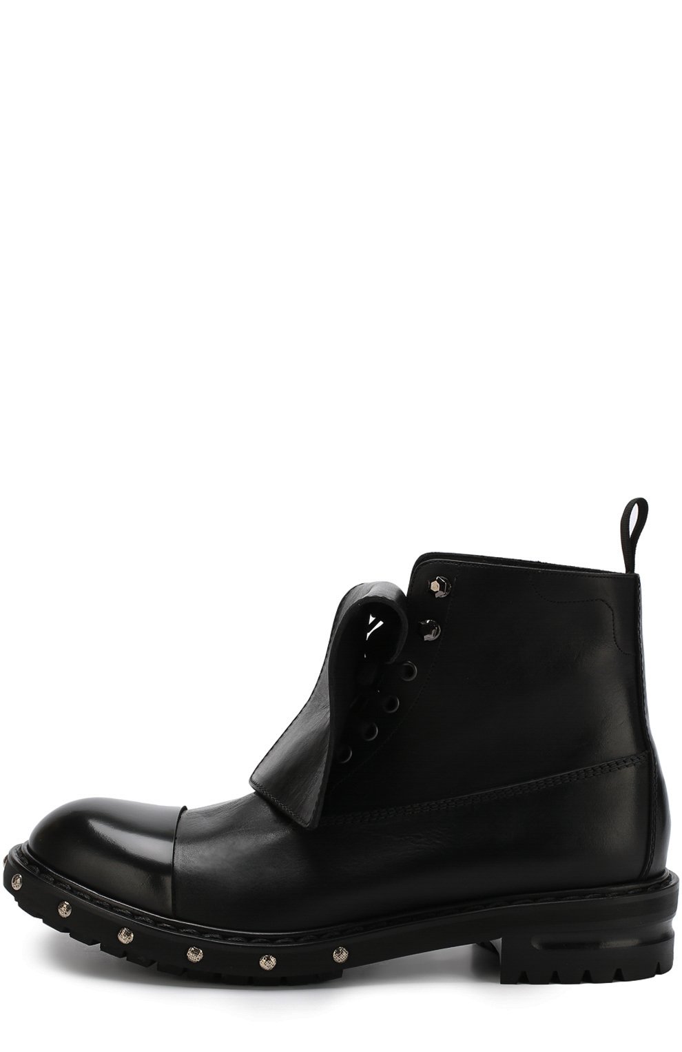 Высокие кожаные ботинки с отделкой ALEXANDER MCQUEEN, арт. 526230/WHQS2, фото 3