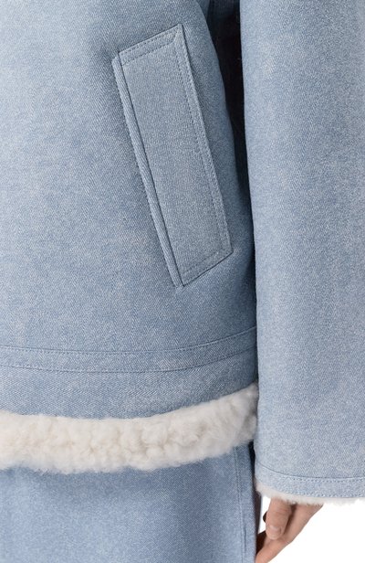 Дубленка из овчины 495 DENIM голубого цвета по цене 150000 руб., арт. 949524/DUS4LB, фото 5 Дубленка из овчины 495 DENIM, арт. 949524/DUS4LB, фото 5