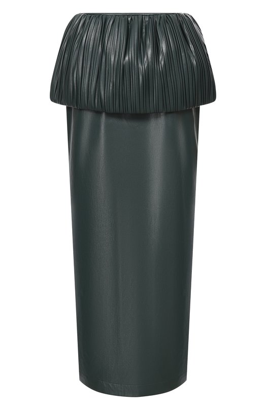 Юбка из экокожи ROWEN ROSE SKR_RR466 Зелёный SKR_RR466