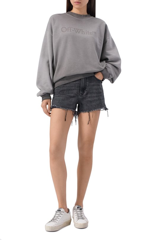 Джинсовые шорты Alexander Wang 4DC2244301 Серый  4DC2244301 Фото 2