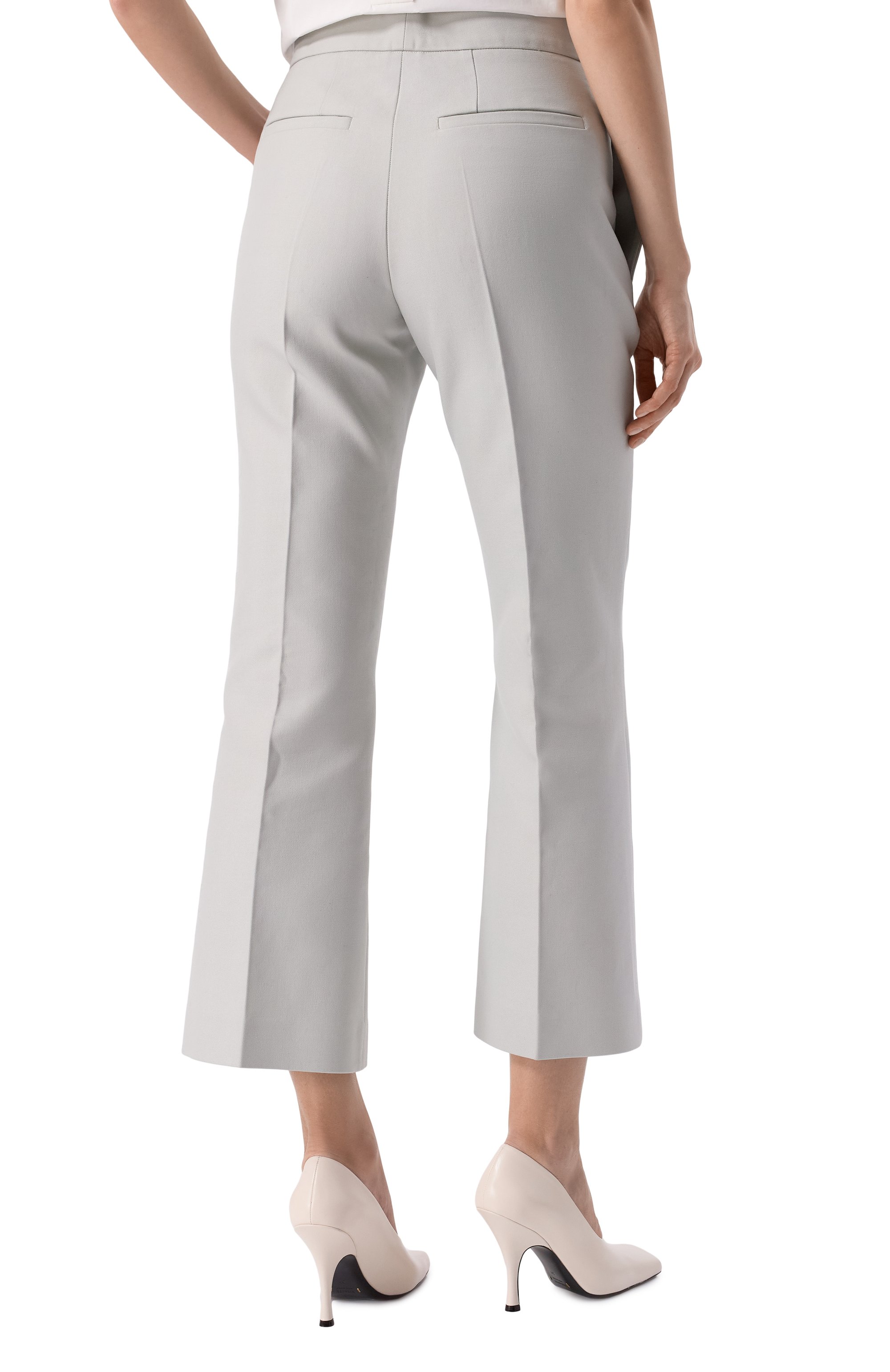 Хлопковые брюки JIL SANDER светло-зеленого цвета по цене 135500 руб., арт. J04KA0006/J45078, фото 4 Хлопковые брюки JIL SANDER, арт. J04KA0006/J45078, фото 4