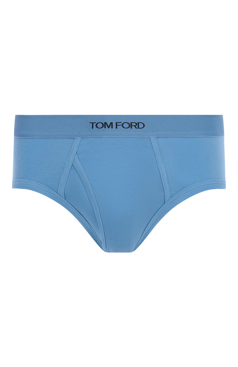 Мужские хлопковые брифы TOM FORD голубого цвета, арт. T4LC1/204 | Фото 1 (Материал внешний: Хлопок; Автоматизация состава: Проставлено; Нос: Не проставлено; Мужское Кросс-КТ: Трусы; Трусы М: Брифы; Кросс-КТ: бельё)