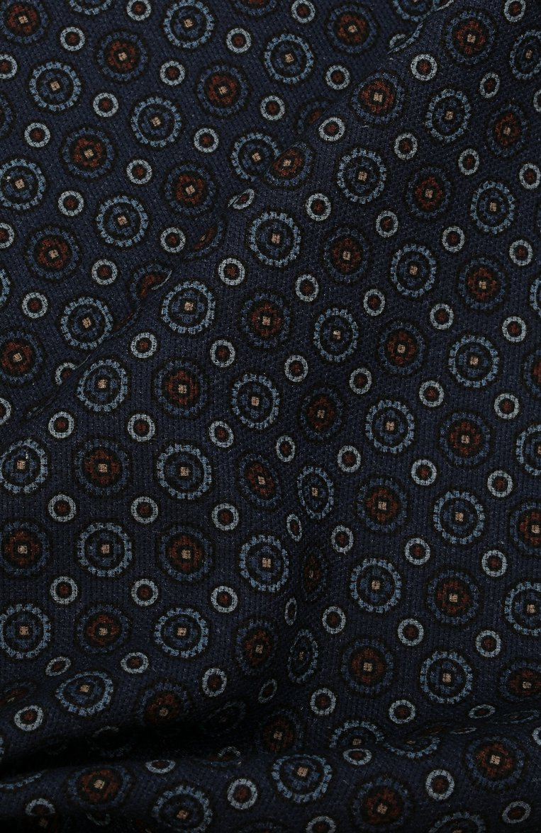Мужской шелковый платок ZEGNA темно-синего цвета, арт. Z2J18A/38D | Фото 2 (Материал: Шелк, Текстиль; Нос: Не проставлено)