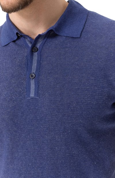 Поло из шелка и льна CORNELIANI, арт. 25M562-2525177, фото 5