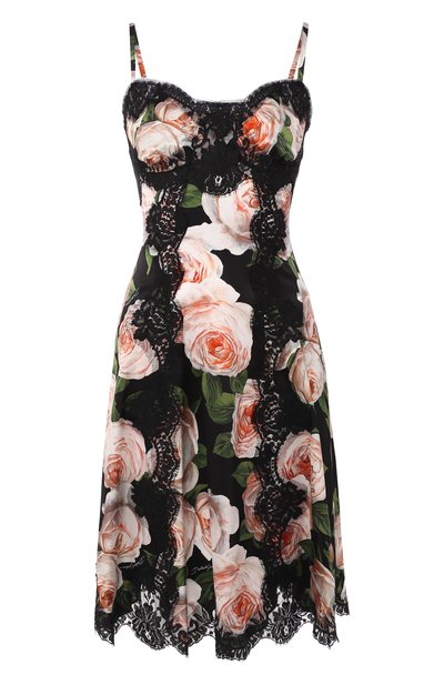 Женское платье из смеси шелка и хлопка DOLCE & GABBANA, арт. F6B3QT/FSAW9