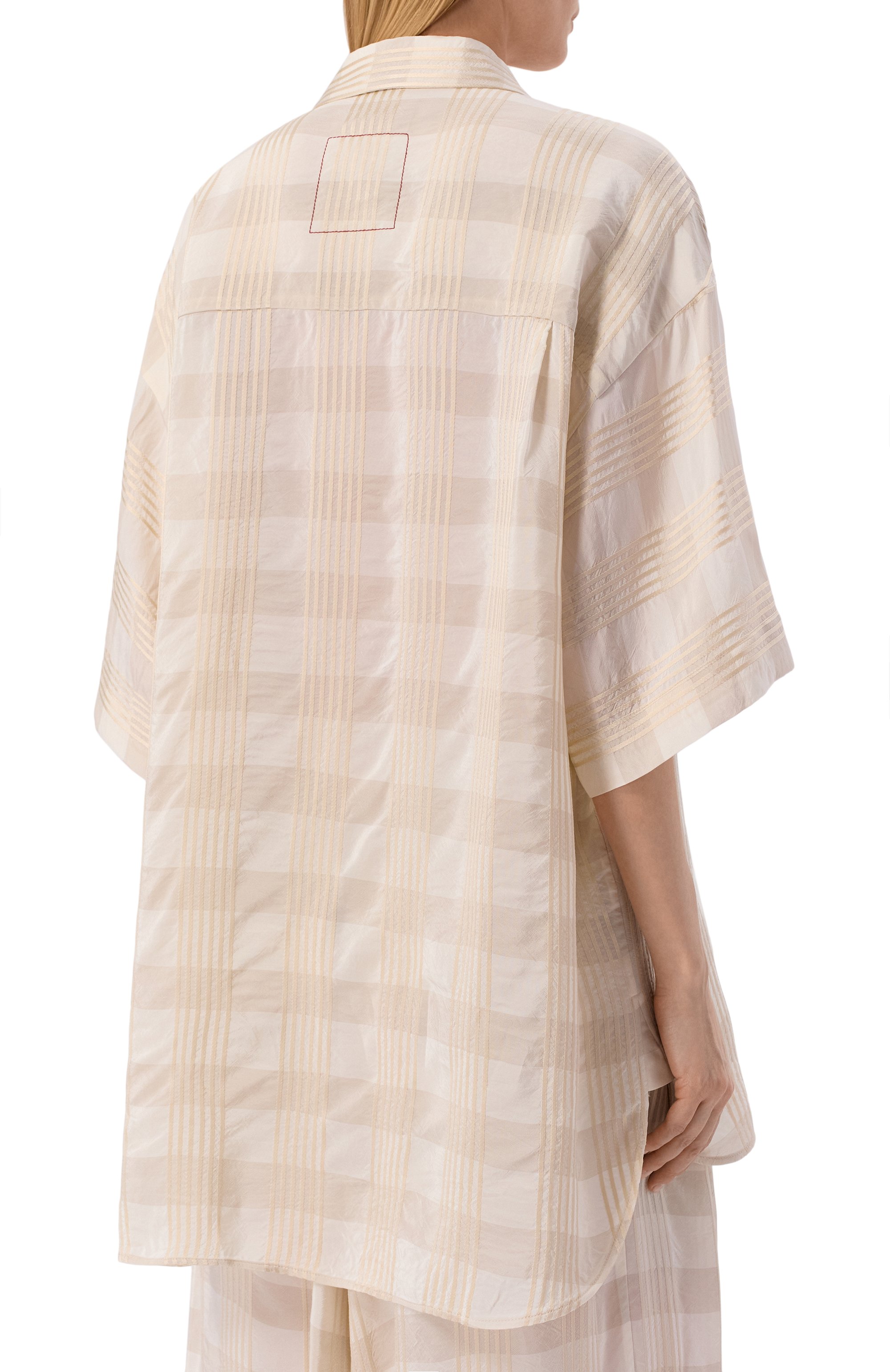 Рубашка из вискозы UMA WANG кремового цвета по цене 92650 руб., арт. UM1527, фото 4 Рубашка из вискозы UMA WANG, арт. UM1527, фото 4