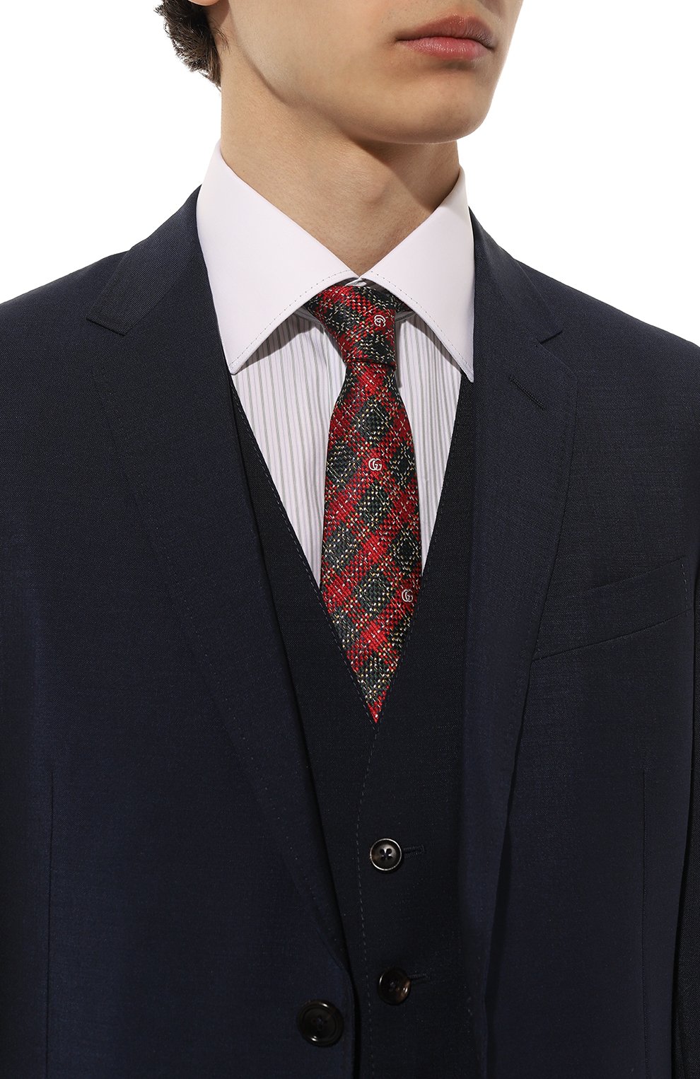 Шелковый галстук GUCCI, арт. 644003 4E002, фото 2