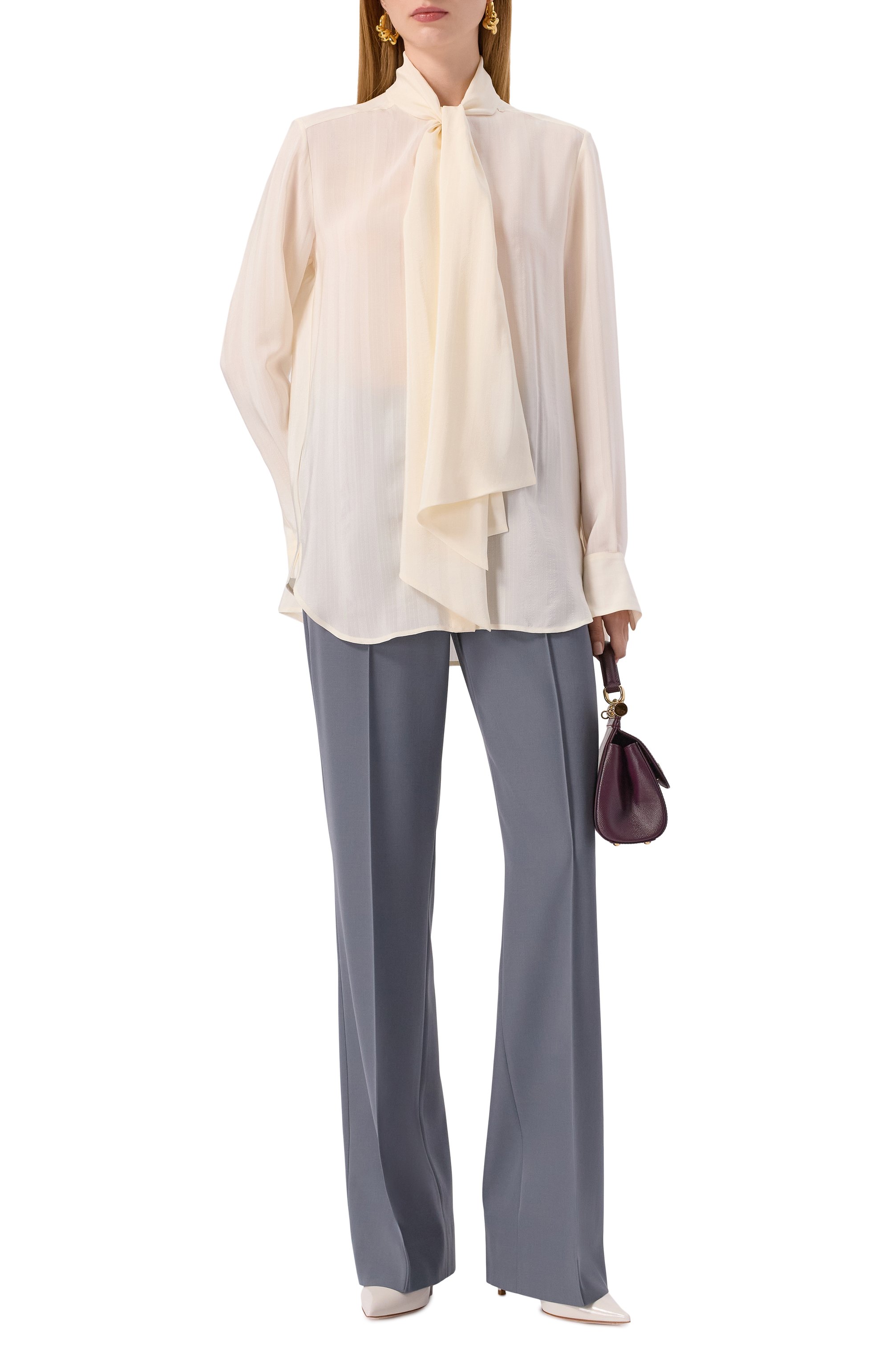 Шерстяные брюки DOLCE & GABBANA серого цвета по цене 98000 руб., арт. FTC6ZT/FU20W, фото 2 Шерстяные брюки DOLCE & GABBANA, арт. FTC6ZT/FU20W, фото 2