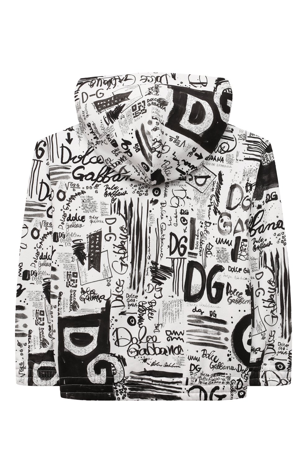 Хлопковая толстовка DOLCE & GABBANA черно-белого цвета по цене 29700 руб., арт. L4JWBS/HS7FY/2-6, фото 2 Хлопковая толстовка DOLCE & GABBANA, арт. L4JWBS/HS7FY/2-6, фото 2