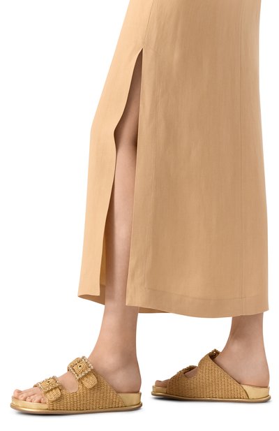 Шлепанцы poolside из рафии LE SILLA бежевого цвета по цене 75300 руб., арт. 3770B040MTPPMA0, фото 3 Шлепанцы poolside из рафии LE SILLA, арт. 3770B040MTPPMA0, фото 3