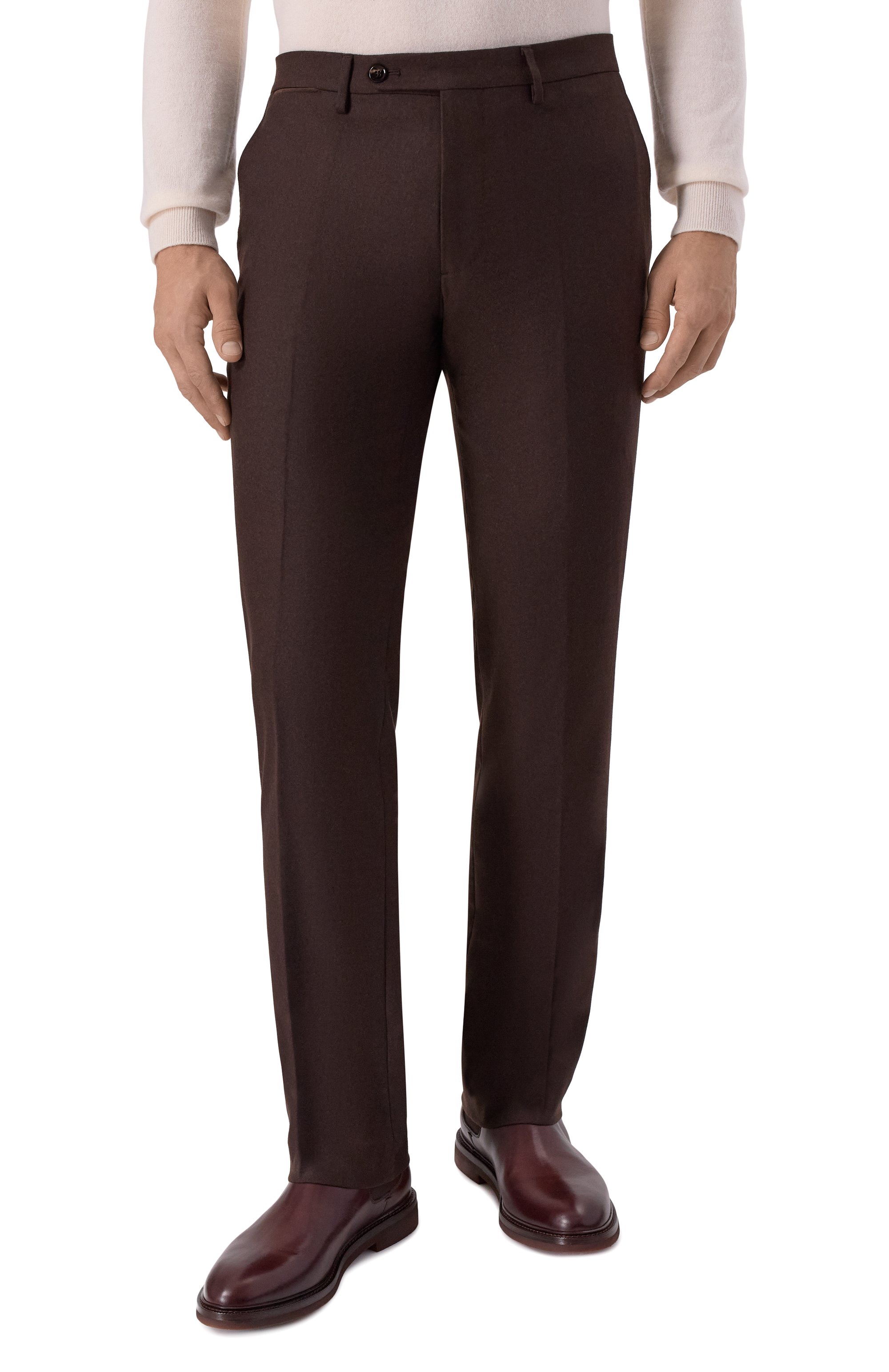 Брюки BERWICH темно-коричневого цвета по цене 55600 руб., арт. SC/1 ALC/RWSLTX, фото 3 Брюки BERWICH, арт. SC/1 ALC/RWSLTX, фото 3