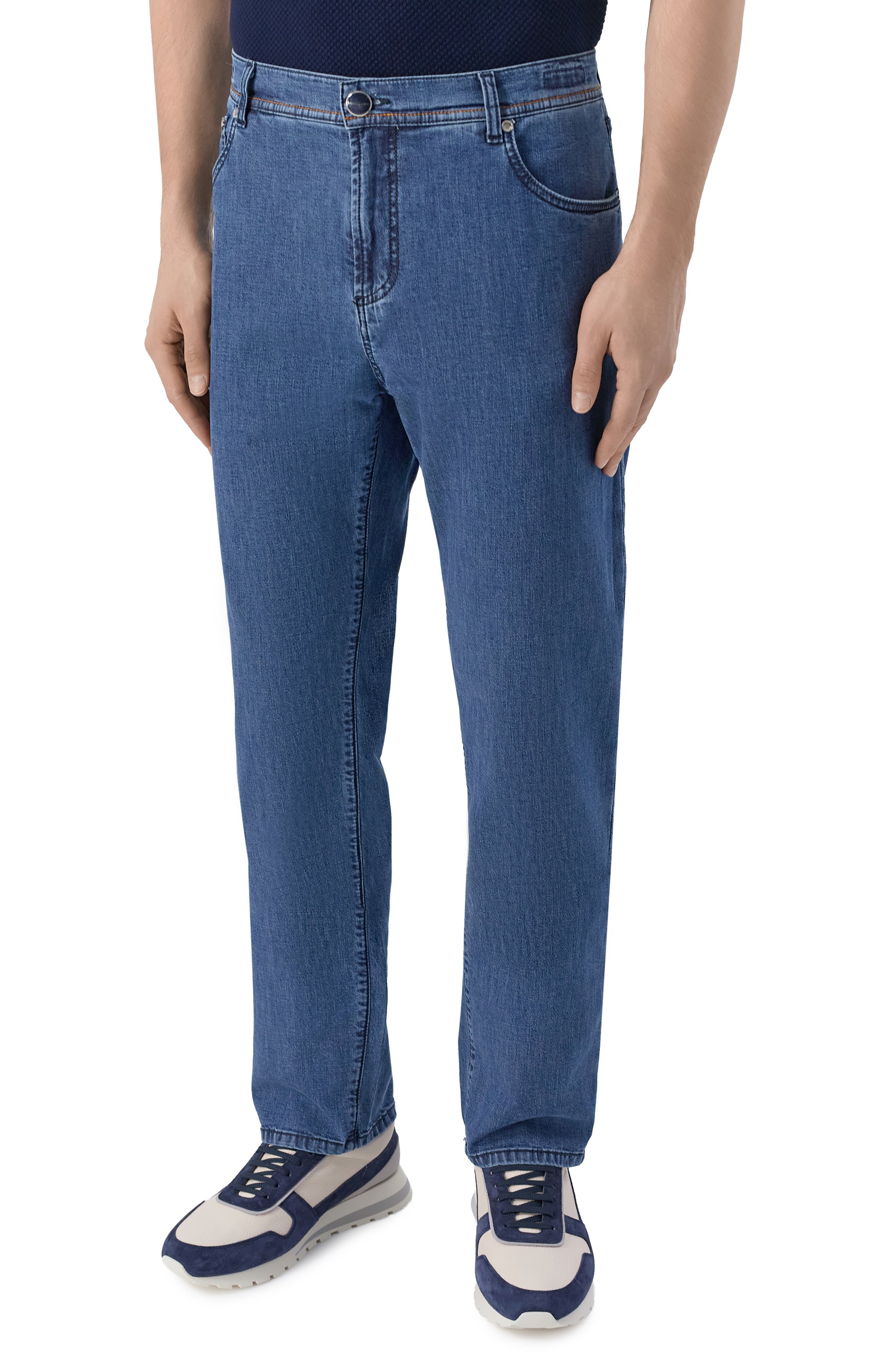 Джинсы roma RICHARD J. BROWN синего цвета по цене 69950 руб., арт. R0MA RZ/T15, фото 3 Джинсы roma RICHARD J. BROWN, арт. R0MA RZ/T15, фото 3