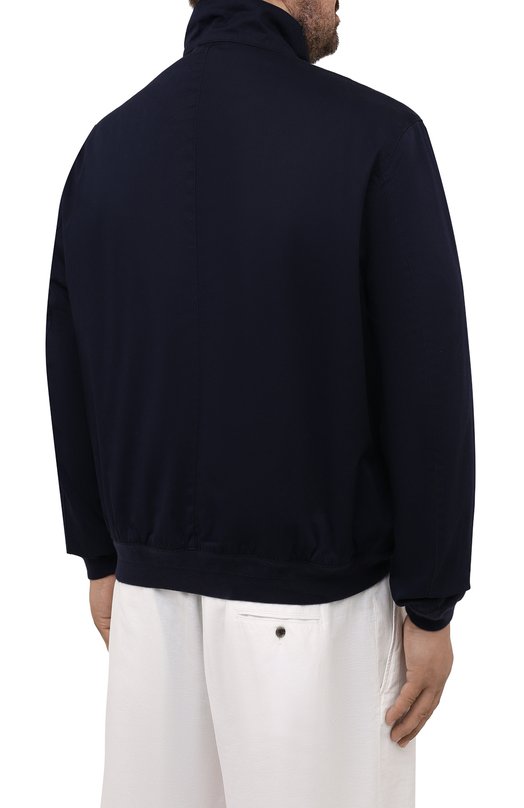 Хлопковый бомбер Polo Ralph Lauren 711776849/PRL BS Синий  711776849/PRL BS Фото 4