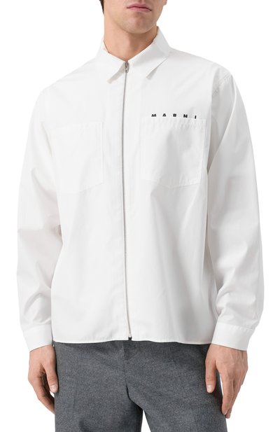 Хлопковая куртка-рубашка MARNI, арт. CUMU0297P0/USCT88, фото 3