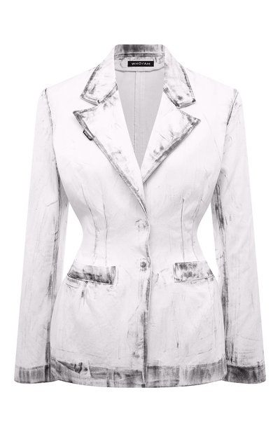 Хлопковый жакет WHO_AM, арт. FJ2-SS22.2-WHT, фото 1