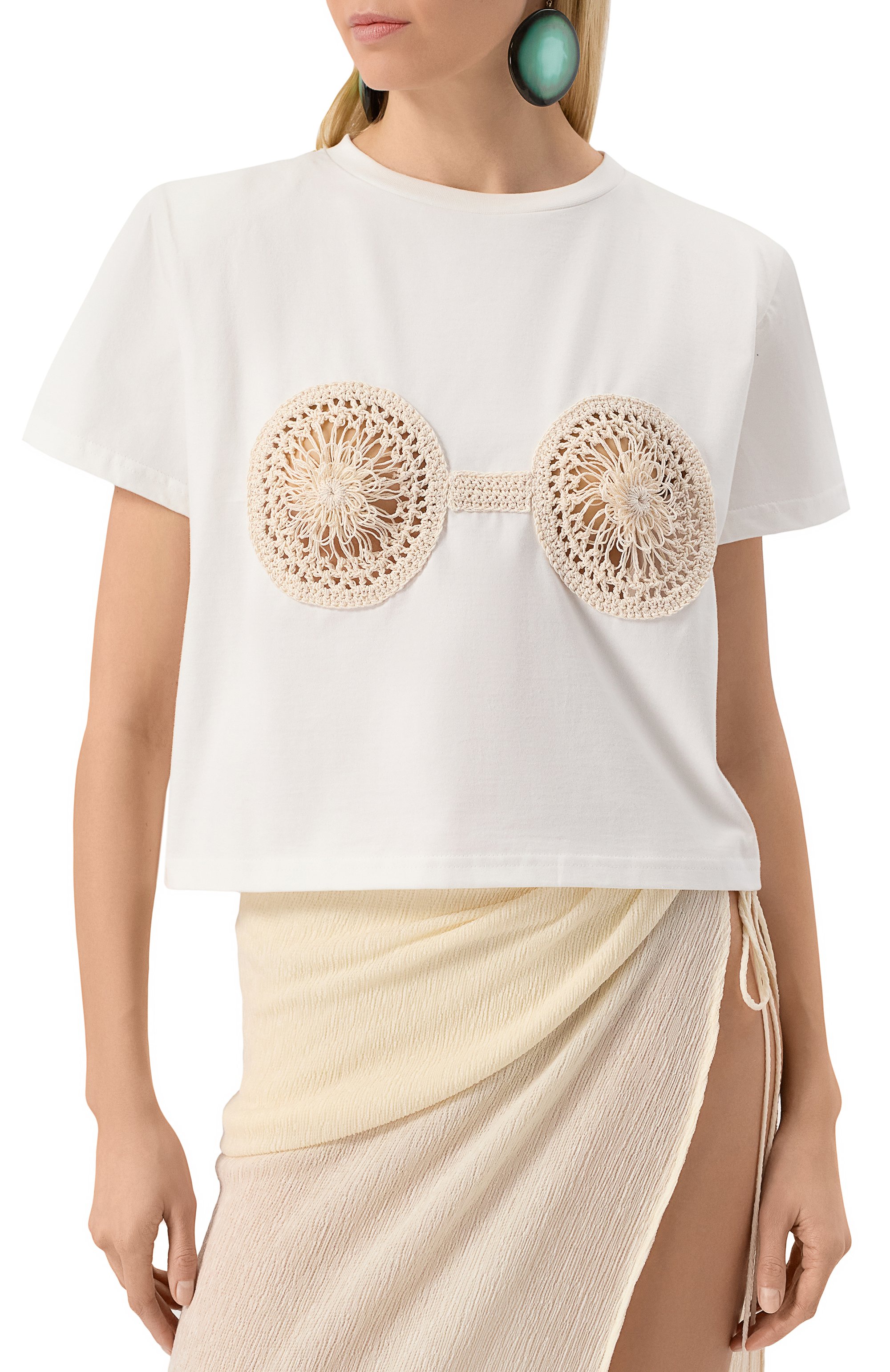 Футболка из хлопка и вискозы MAGDA BUTRYM, арт. 108321, фото 3