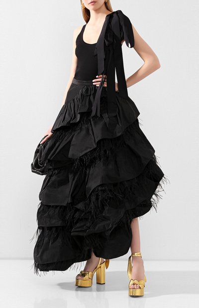 Хлопковая майка DRIES VAN NOTEN черного цвета по цене 25450 руб., арт. 201-11149-9629, фото 2 Хлопковая майка DRIES VAN NOTEN, арт. 201-11149-9629, фото 2