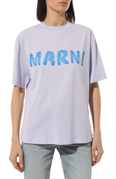 Хлопковая футболка MARNI, арт. THJET49EPH/USCS11, фото 3