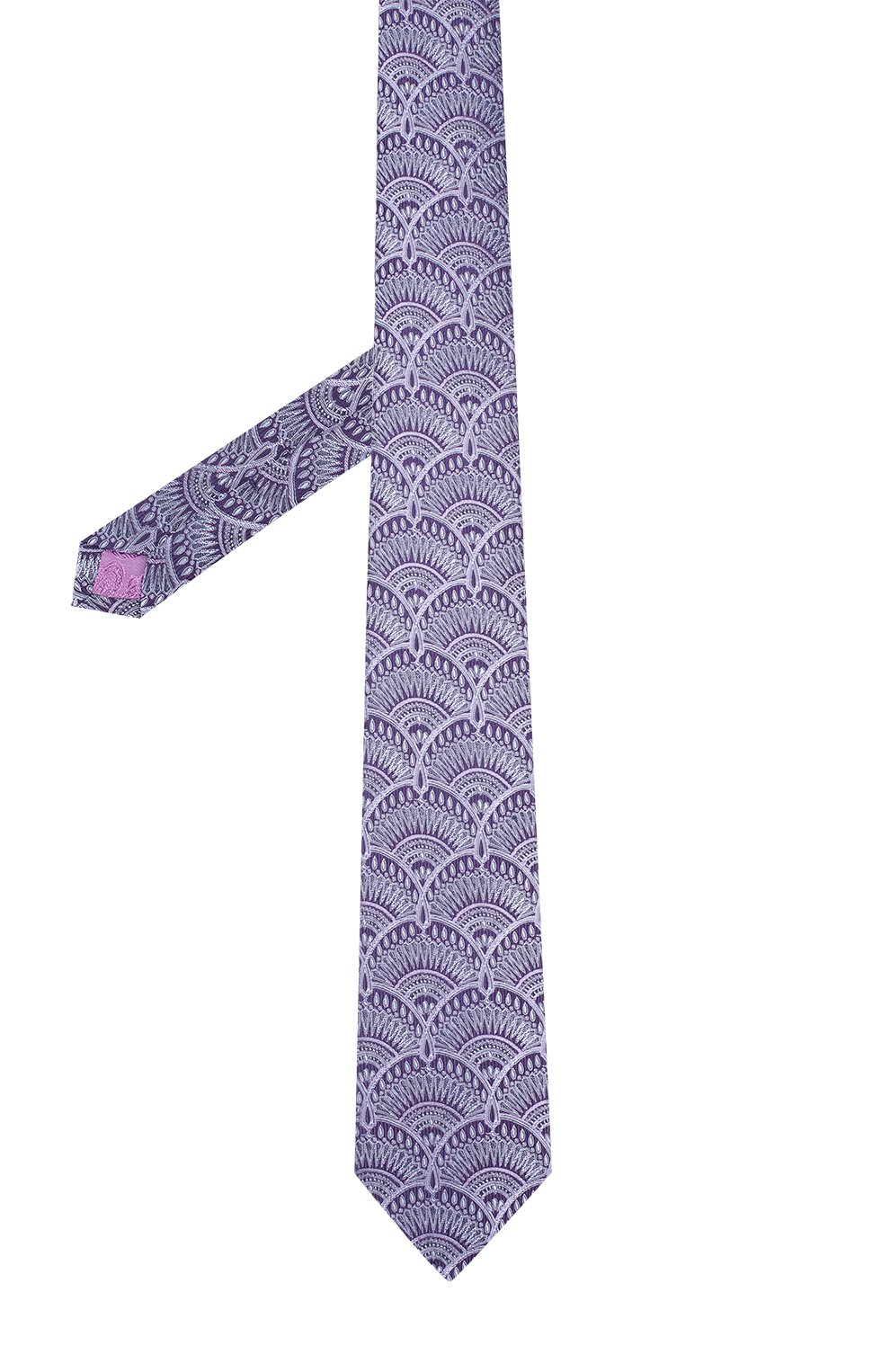 Шелковый галстук с узором TURNBULL & ASSER сиреневого цвета по цене 13450 руб., арт. TIE002-BB232, фото 2 Шелковый галстук с узором TURNBULL & ASSER, арт. TIE002-BB232, фото 2