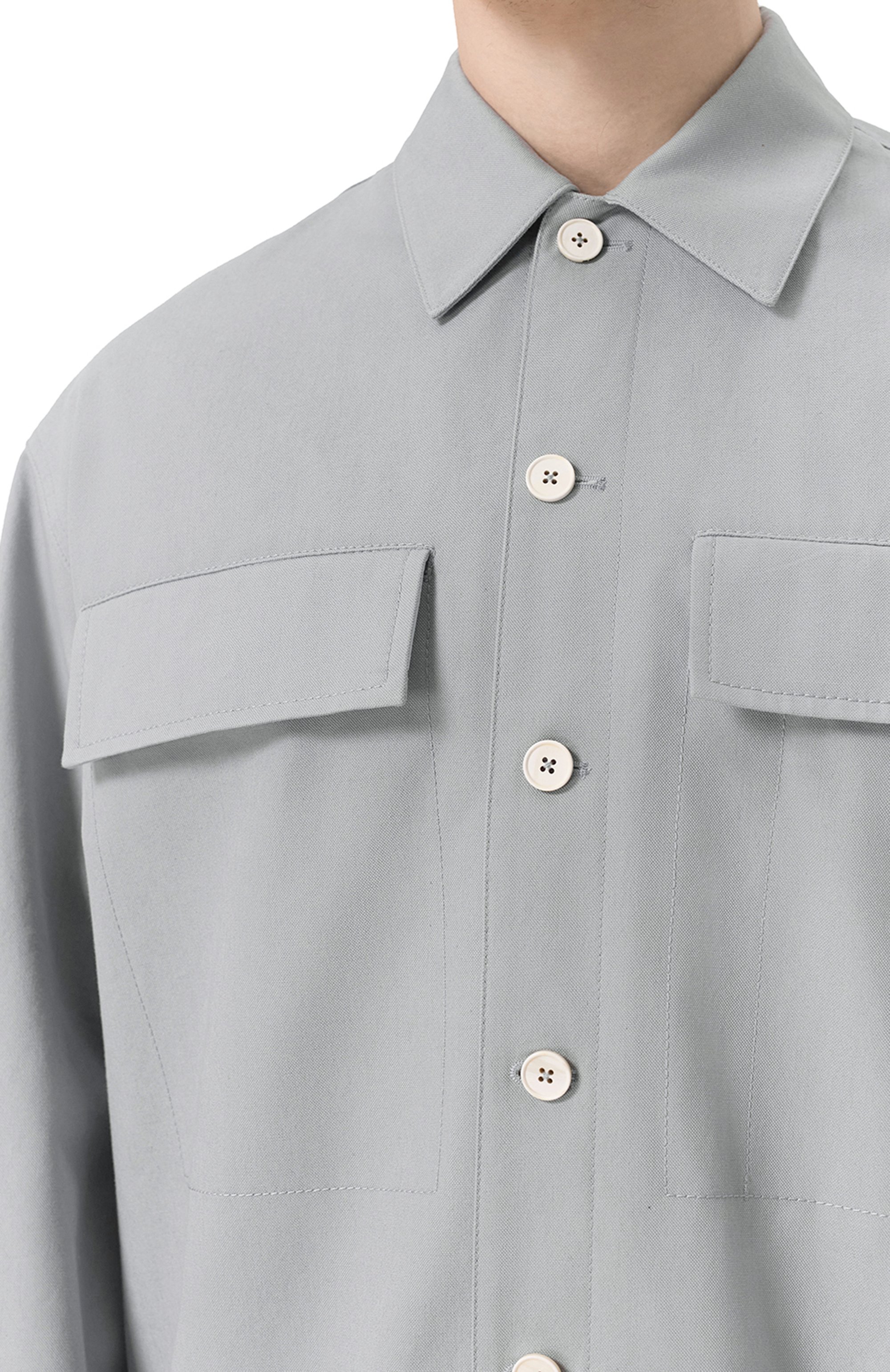 Хлопковая куртка-рубашка JIL SANDER, арт. J47DL0169-J45267, фото 5