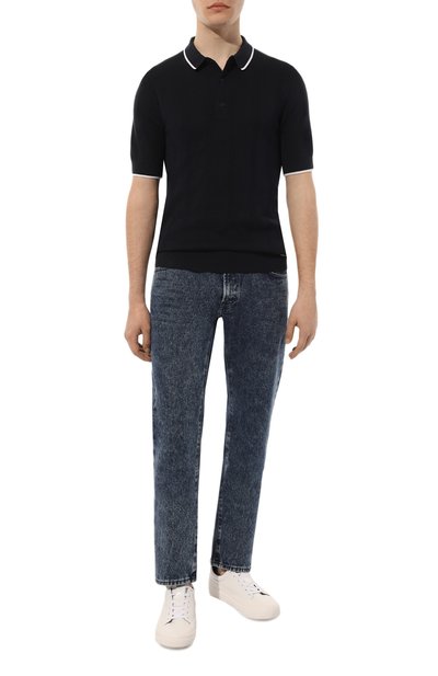 Поло из шелка и хлопка BOSS, арт. 50486742, фото 2