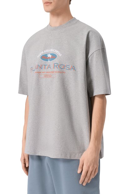 Хлопковая футболка PLANTA ROSA, арт. PR/T02/MINIPALM-WHITE/300, фото 3