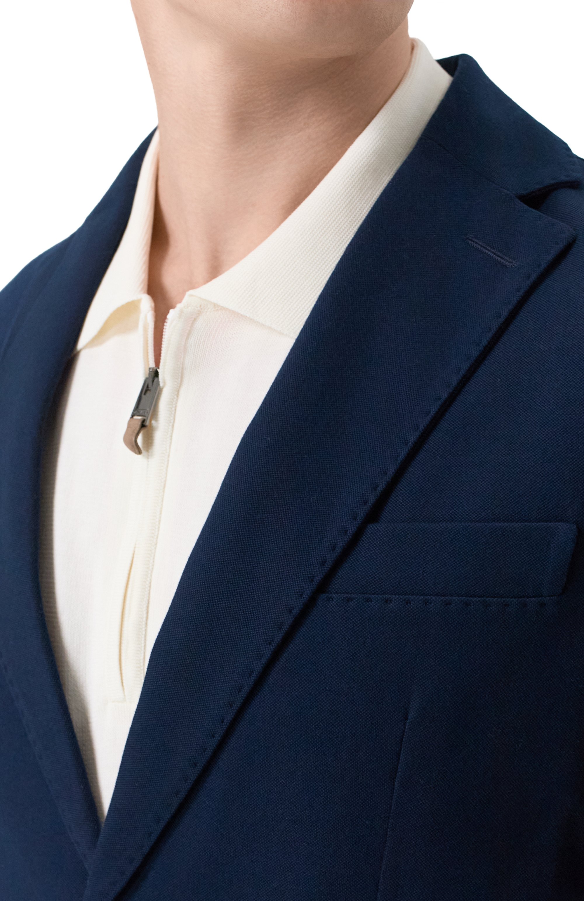 Хлопковый пиджак CIRCOLO 1901 темно-синего цвета по цене 59950 руб., арт. CN5174, фото 5 Хлопковый пиджак CIRCOLO 1901, арт. CN5174, фото 5