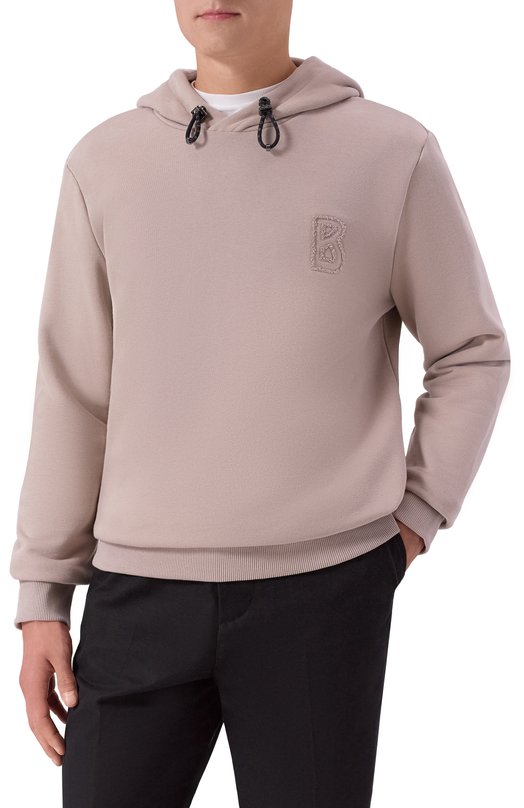 Хлопковое худи Bogner 88117497 Бежевый  88117497 Фото 3