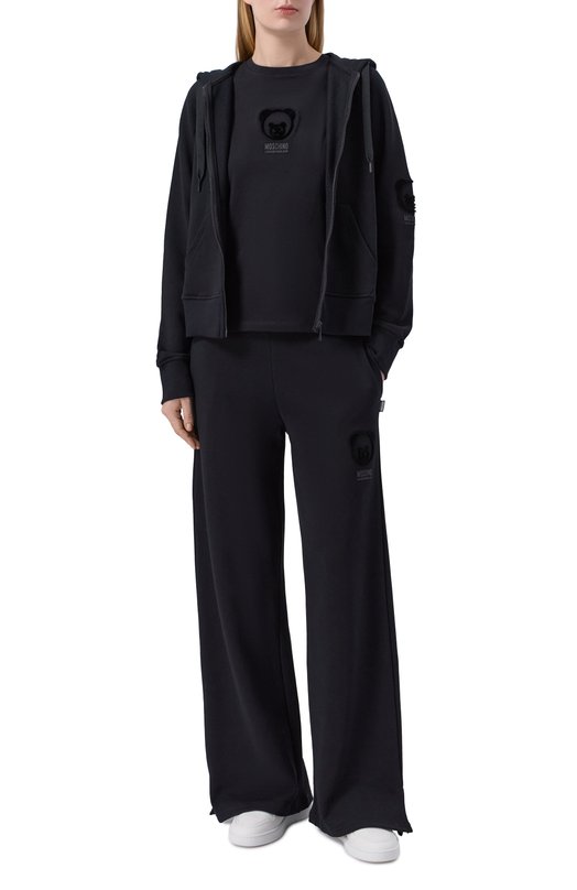 Хлопковая толстовка Moschino A1709/4418 Чёрный  A1709/4418 Фото 2