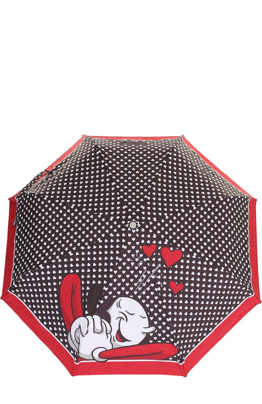 Складной зонт с принтом MOSCHINO черного цвета по цене 12550 руб., арт. 7051-0PENCL0SE, фото 1 Складной зонт с принтом MOSCHINO, арт. 7051-0PENCL0SE, фото 1