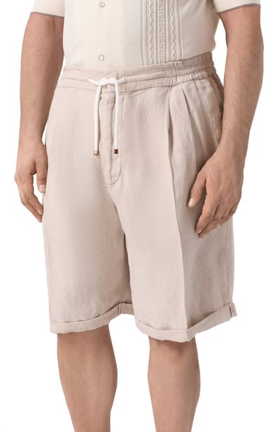 Льняные шорты BRUNELLO CUCINELLI, арт. M243DU0020, фото 3