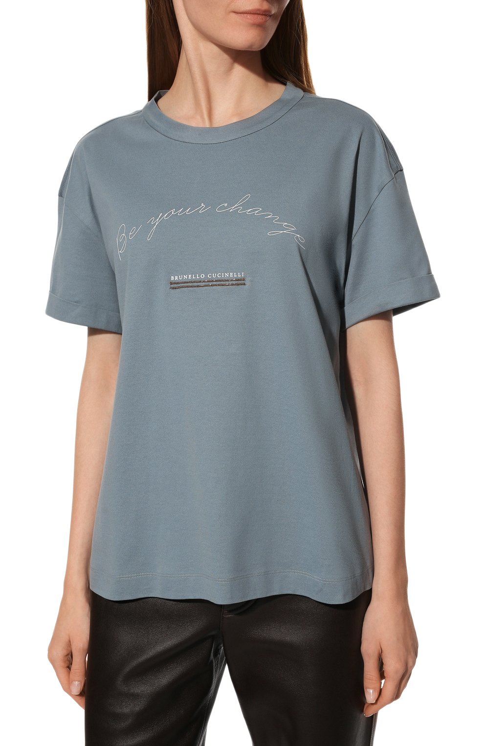 Хлопковая футболка BRUNELLO CUCINELLI, арт. M0A45BE800, фото 3