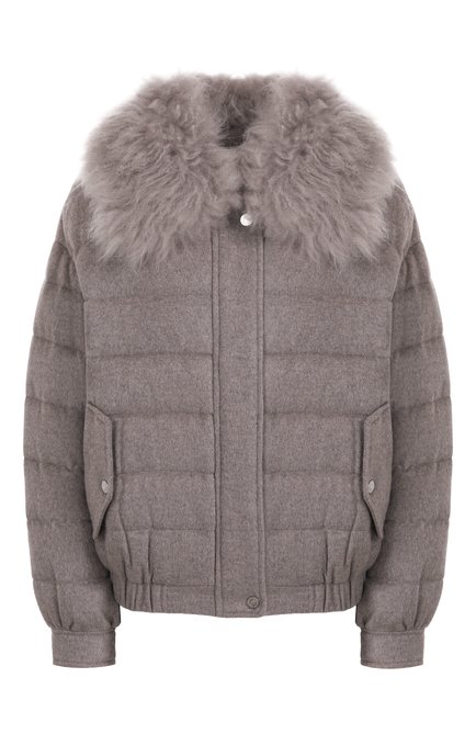 Женский пуховик из шерсти и кашемира MANZONI24, арт. 25M1567-S0FT0CFE