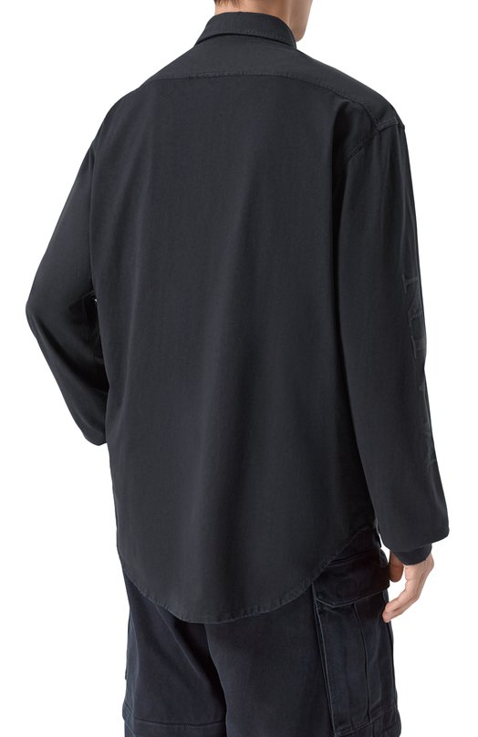 Хлопковая рубашка Balenciaga 850260/TTVB9 Чёрный  850260/TTVB9 Фото 4