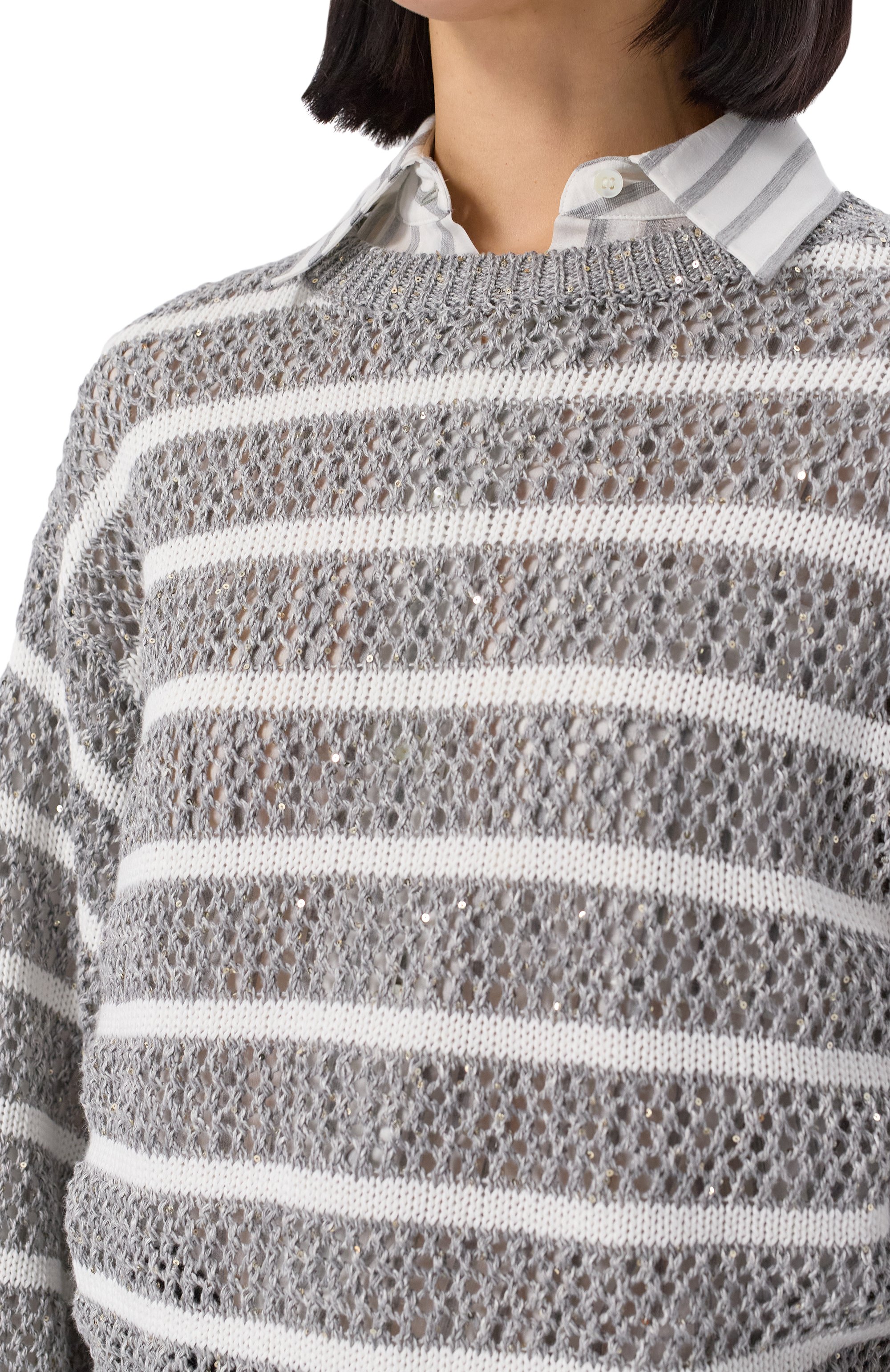 Льняной свитер BRUNELLO CUCINELLI, арт. MC0558900, фото 5