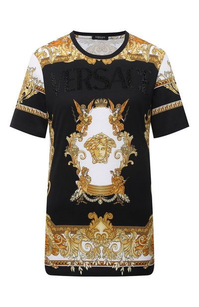 Женская хлопковая футболка VERSACE, арт. 1001532/1A01181