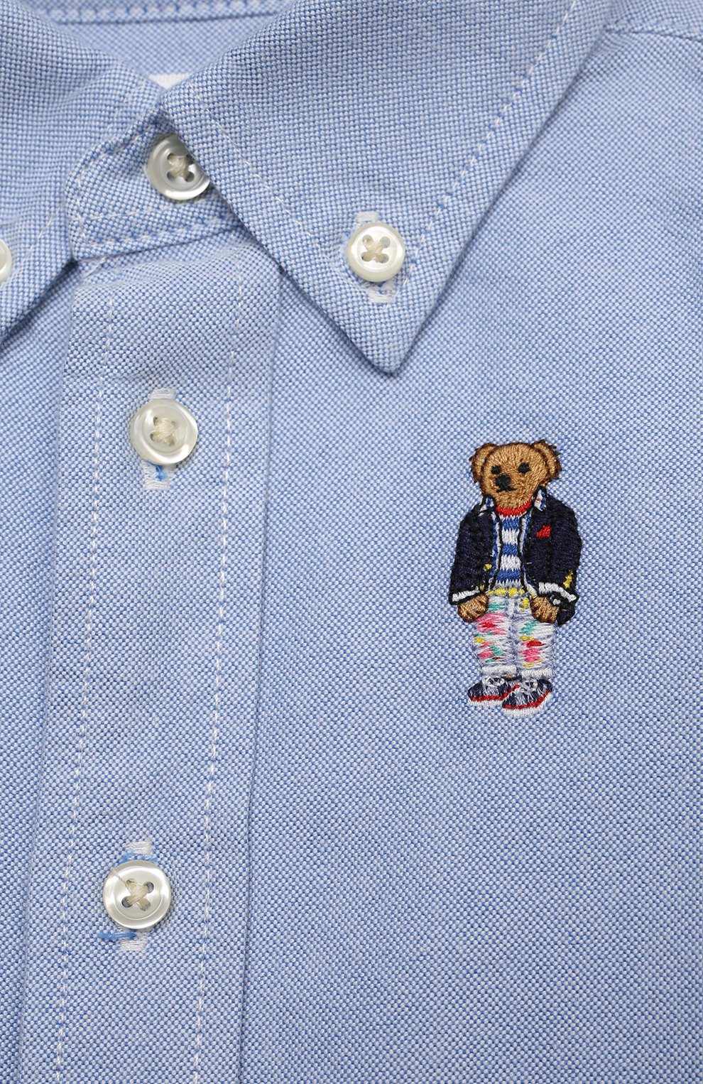 Хлопковая рубашка RALPH LAUREN голубого цвета по цене 8710 руб., арт. 320858907, фото 3 Хлопковая рубашка RALPH LAUREN, арт. 320858907, фото 3