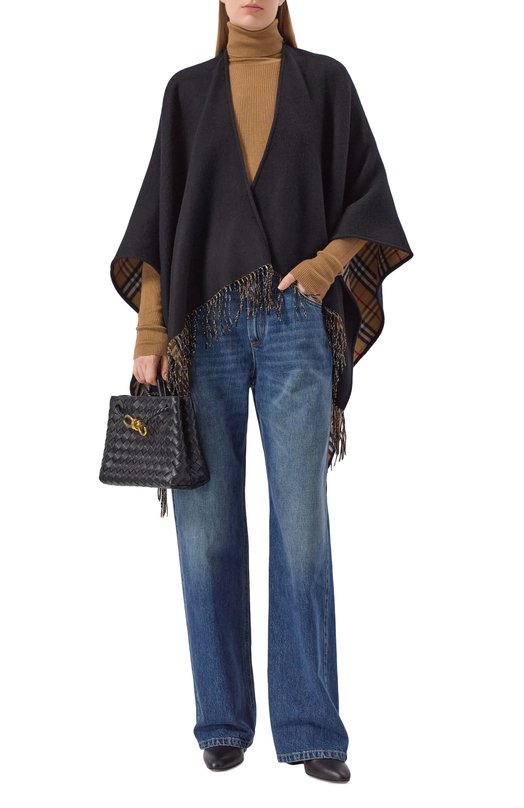 Шерстяное пончо Burberry 8077897 Разноцветный  8077897 Фото 2