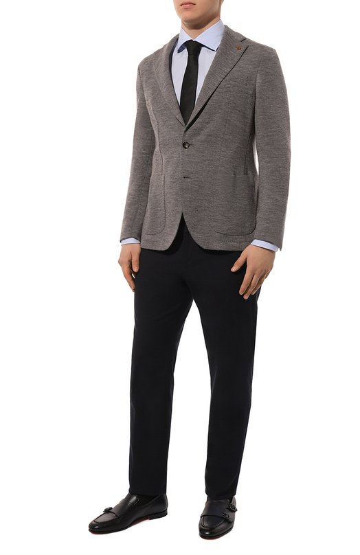 Пиджак из шерсти и хлопка Sartoria Latorre JD74/JG072 Серый  JD74/JG072 Фото 3