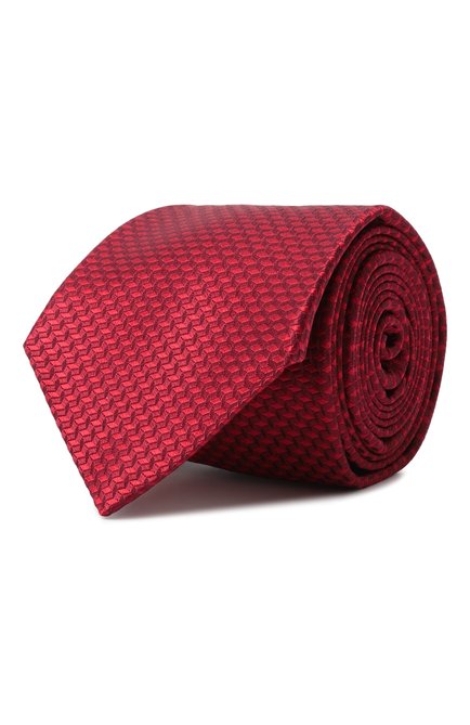 Мужской шелковый галстук KITON красного цвета, арт. UCRVKLC03L1206 | Фото 1 (Нос: Не проставлено; Материал: Текстиль, Шелк; Материал сплава: Проставлено)