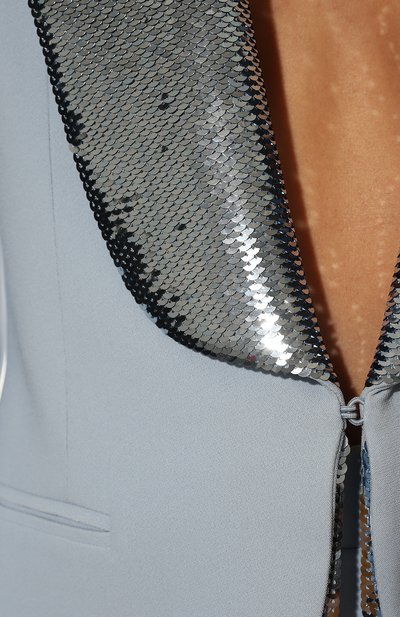 Жакет с отделкой пайетками ZUHAIR MURAD светло-голубого цвета по цене 328500 руб., арт. RDRS18-363-JA-00, фото 5 Жакет с отделкой пайетками ZUHAIR MURAD, арт. RDRS18-363-JA-00, фото 5