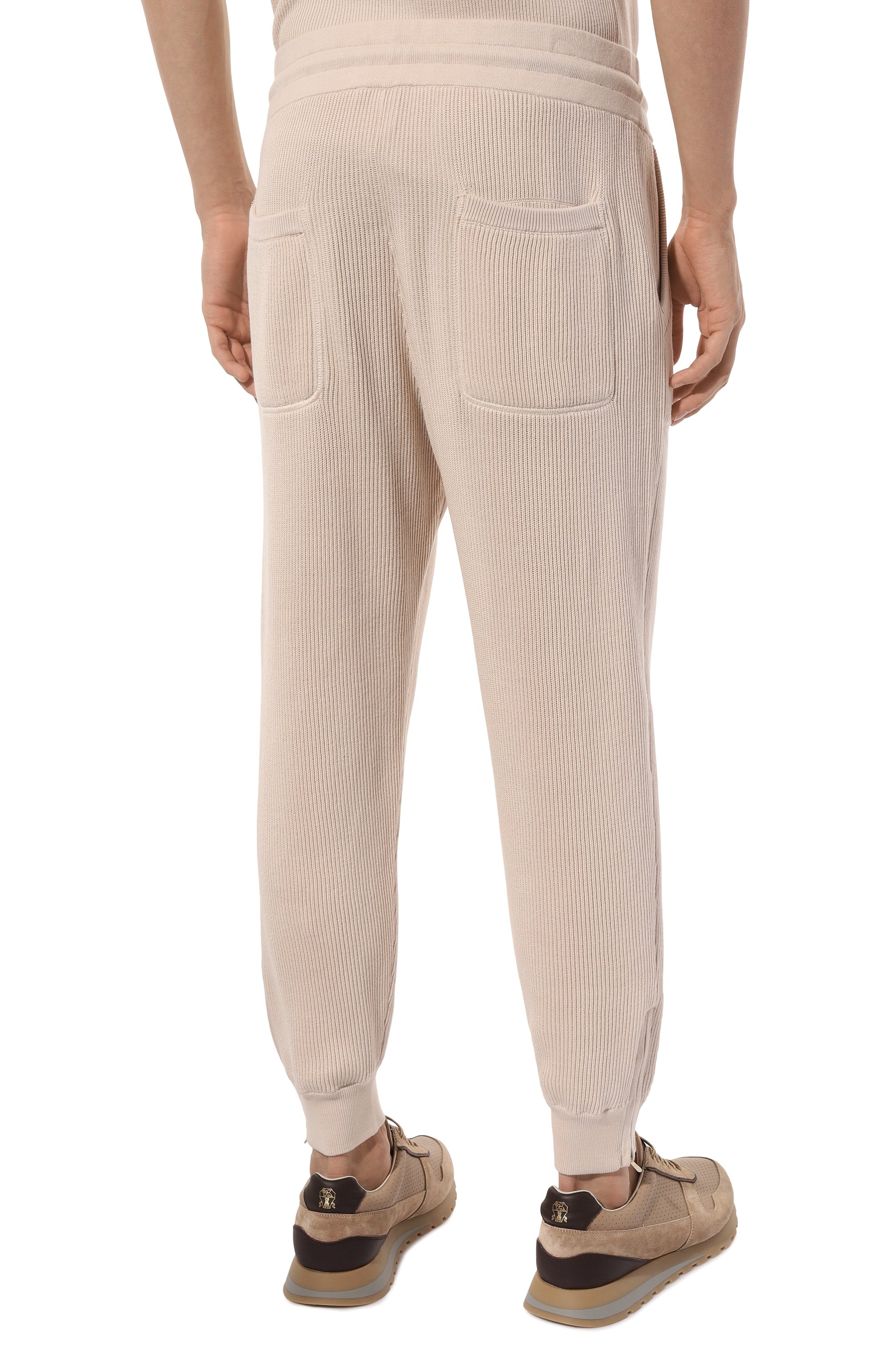 Хлопковые джоггеры BRUNELLO CUCINELLI, арт. M2920B2310, фото 4