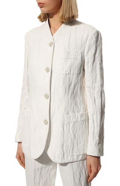 Жакет из хлопка и льна GIORGIO ARMANI, арт. 2SHGG004/T0351, фото 3
