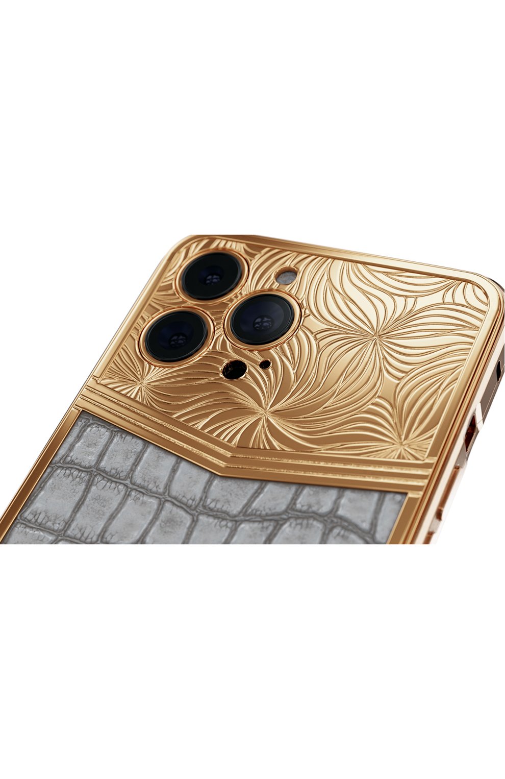 Чехол для iphone 14 pro max rays of lights CAVIAR белого цвета по цене 144000 руб., арт. 27923_14max_nophon, фото 3 Чехол для iphone 14 pro max rays of lights CAVIAR, арт. 27923_14max_nophon, фото 3